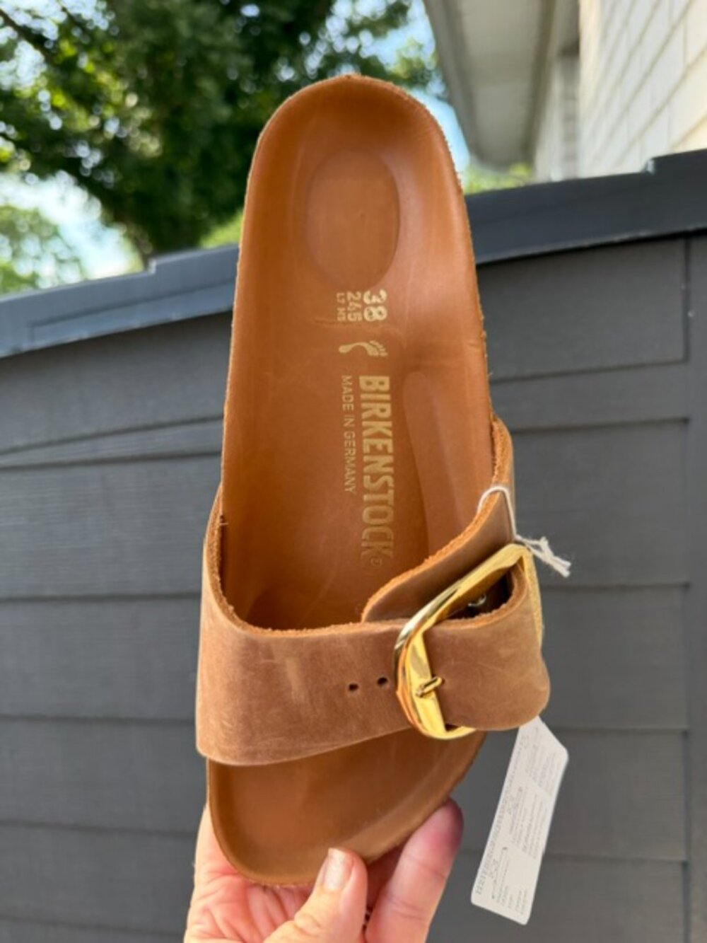 Birkenstock Madrid Big Buckle Nubuck Sandals Sz 38 - Picture 5 of 5